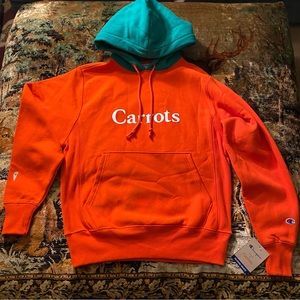 Carrots X Champion Reverse Weave Pullover Hoodie Orange Green Men's Size Various